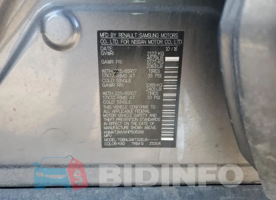 KNMAT2MVXHP506189 Photo# 13
