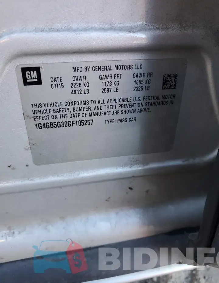 1G4GB5G30GF105257 Photo# 12