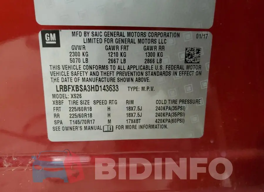LRBFXBSA3HD143633 Photo# 13