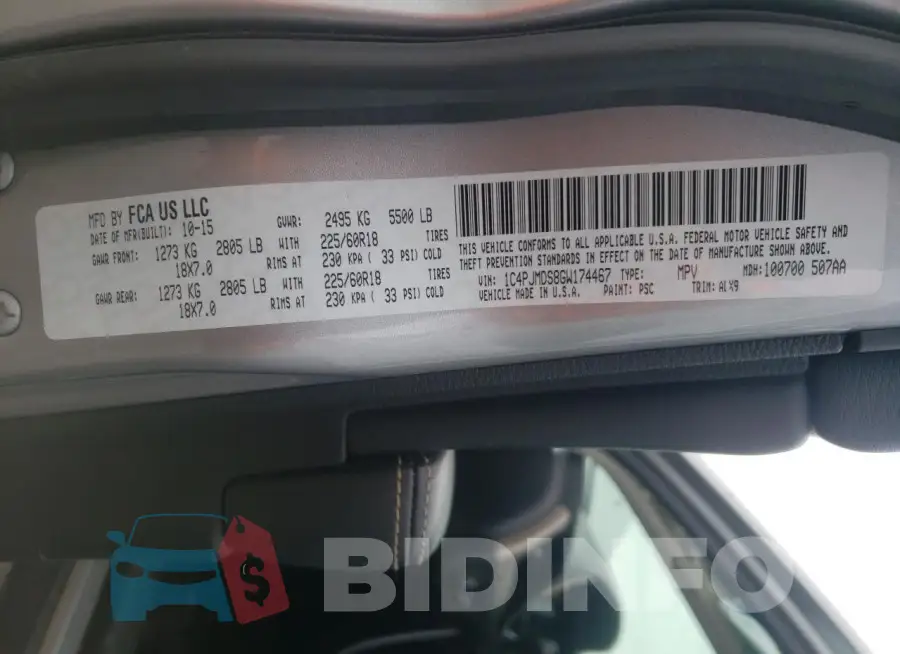 1C4PJMDS8GW174467 Photo# 12