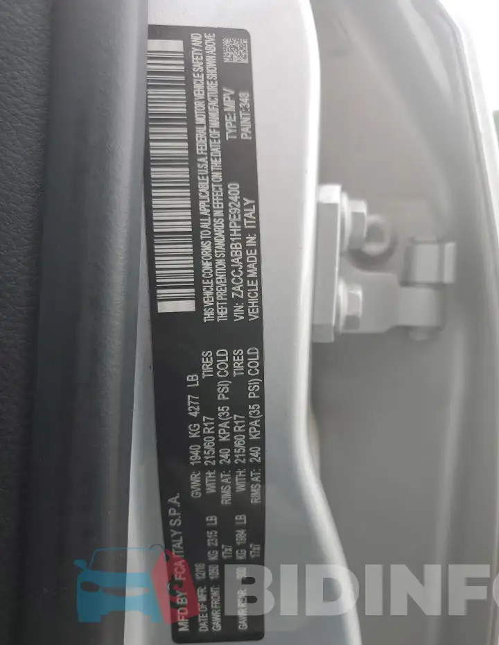 ZACCJABB1HPE92400 Photo# 14