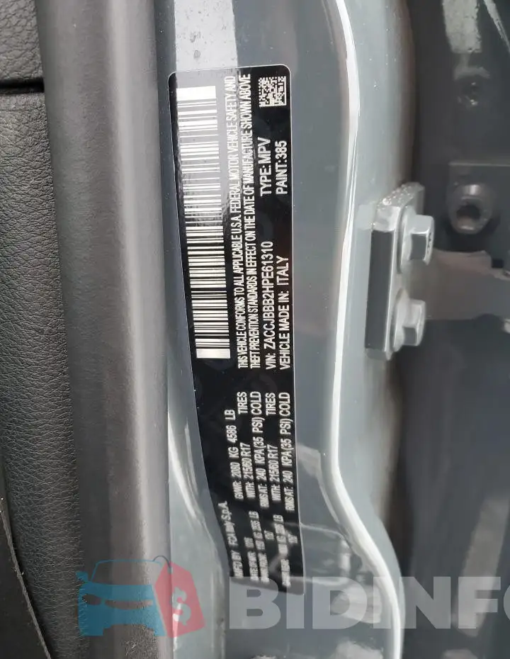 ZACCJBBB2HPE61310 Photo# 12