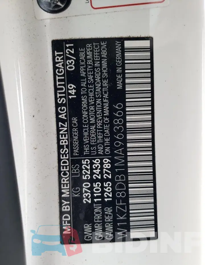 W1KZF8DB1MA963866 Photo# 12