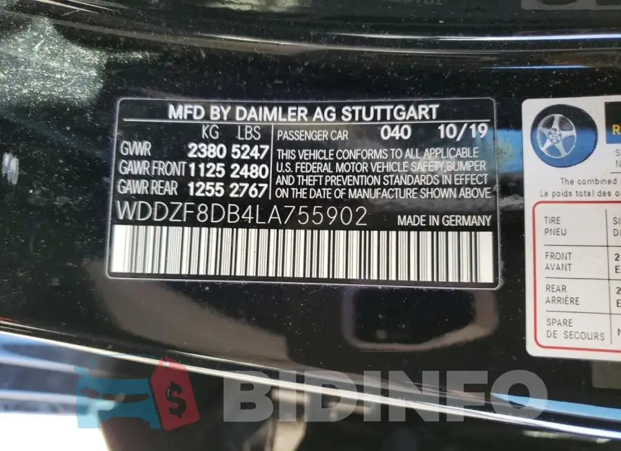 WDDZF8DB4LA755902 Photo# 12