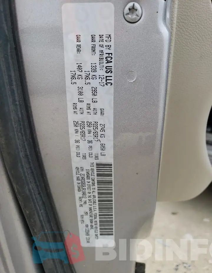 2C4RDGBG8JR184612 Photo# 13