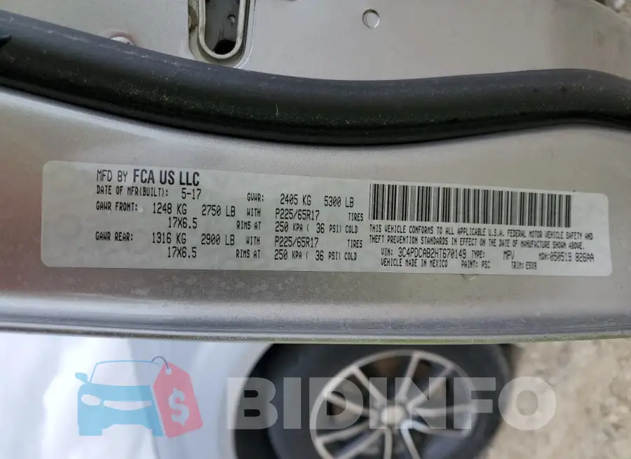 3C4PDCAB2HT670149 Photo# 13