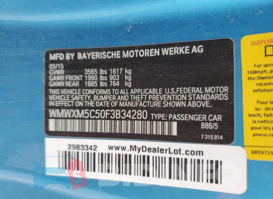 WMWXM5C50F3B34280 Photo# 12