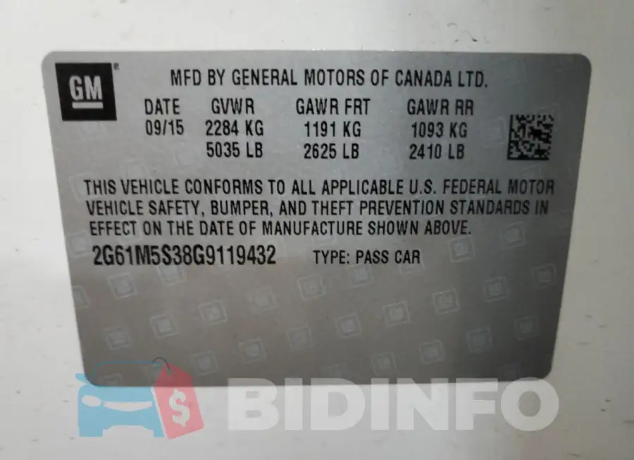 2G61M5S38G9119432 Photo# 12