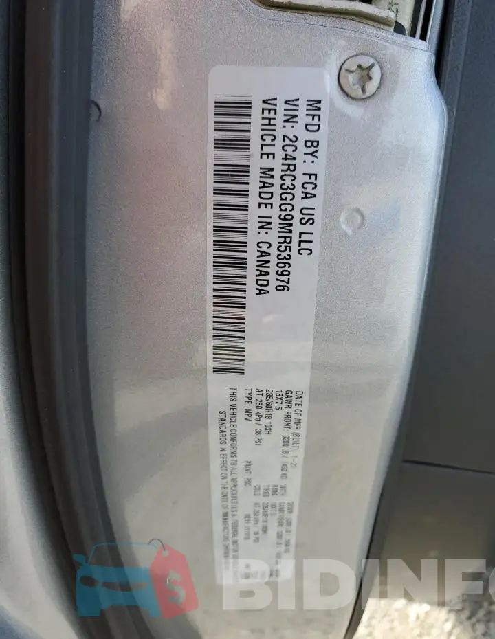 2C4RC3GG9MR536976 Photo# 13