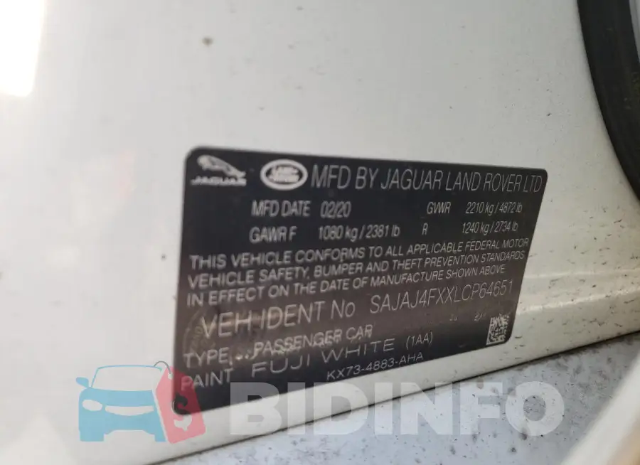 SAJAJ4FXXLCP64651 Photo# 12