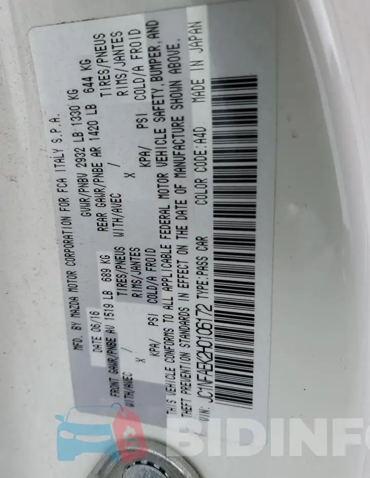 JC1NFAEK2H0106172 Photo# 13
