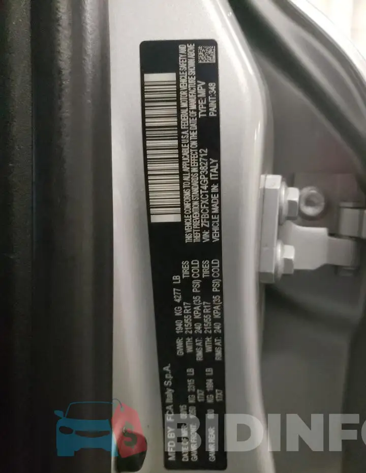 ZFBCFXCT4GP382712 Photo# 13