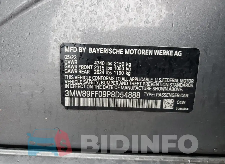3MW89FF09P8D54888 Photo# 12