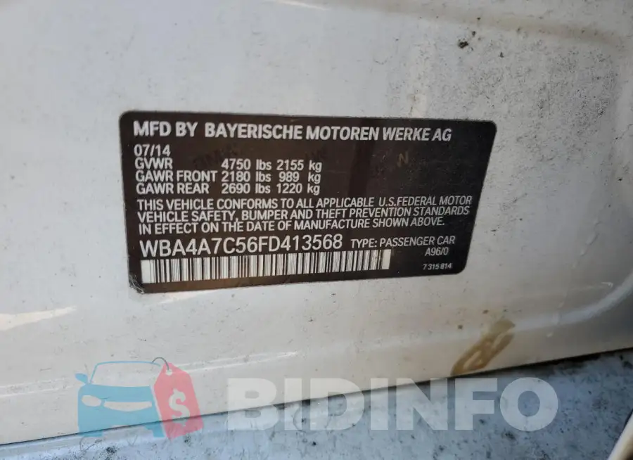 WBA4A7C56FD413568 Photo# 12
