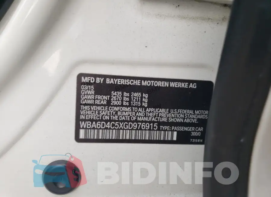 WBA6D4C5XGD976915 Photo# 12