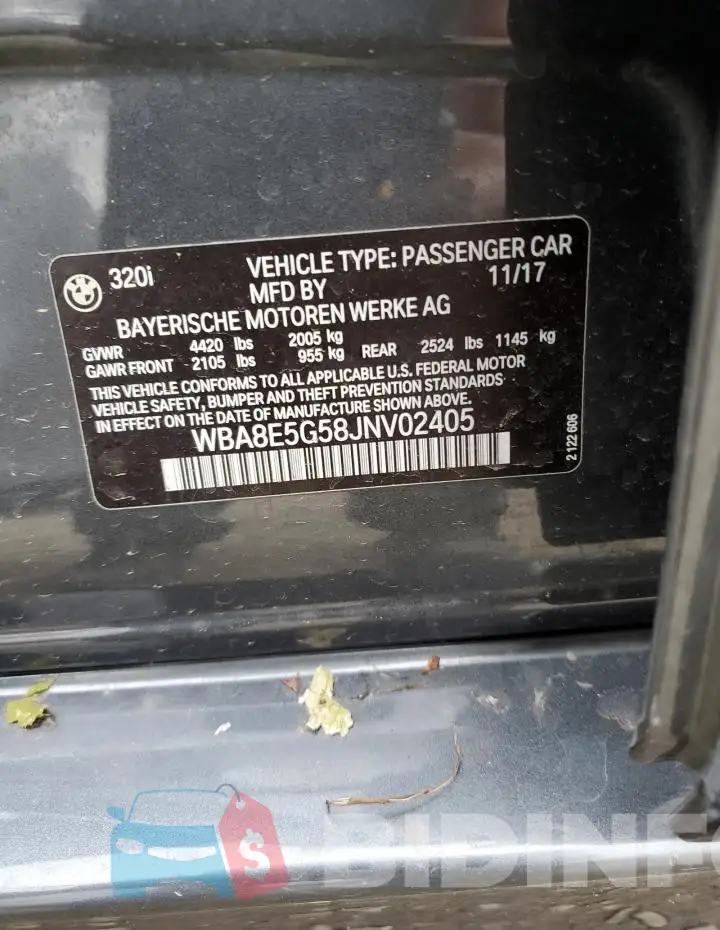 WBA8E5G58JNV02405 Photo# 12