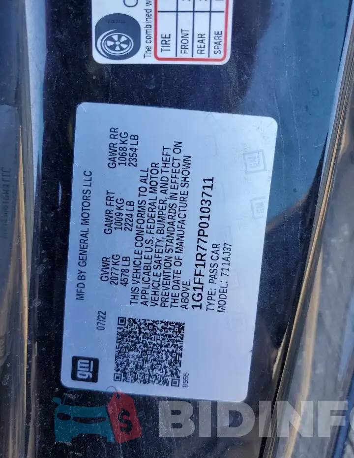 1G1FF1R77P0103711 Photo# 12