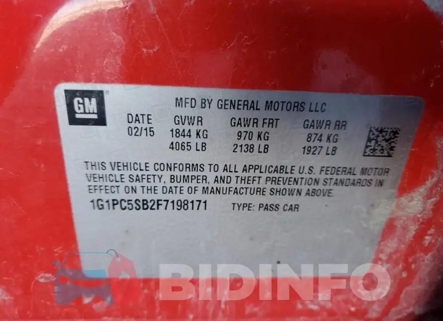 1G1PC5SB2F7198171 Photo# 12