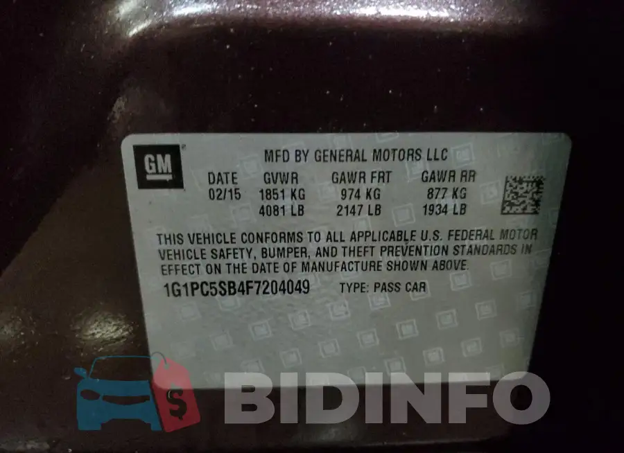 1G1PC5SB4F7204049 Photo# 12