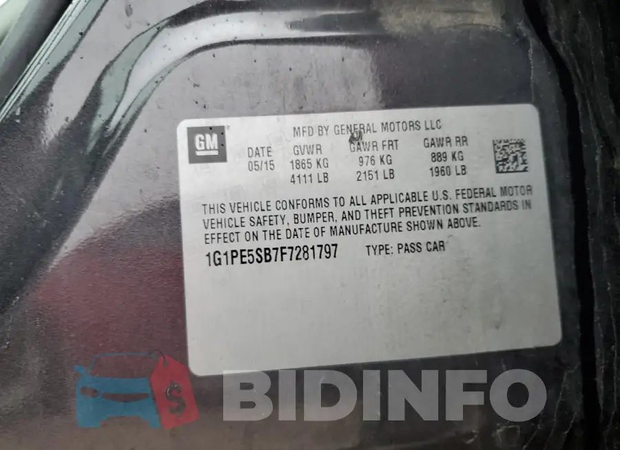 1G1PE5SB7F7281797 Photo# 12