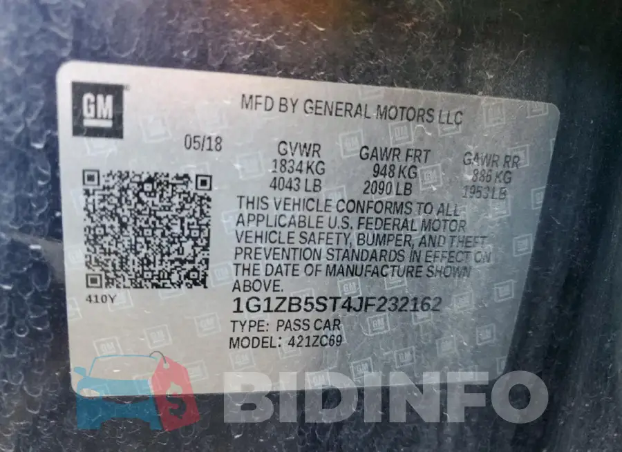 1G1ZB5ST4JF232162 Photo# 13