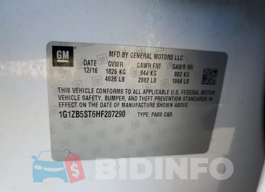 1G1ZB5ST6HF207290 Photo# 13