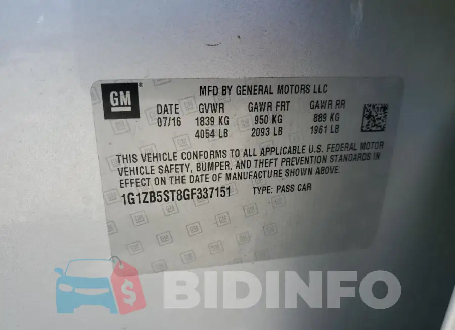 1G1ZB5ST8GF337151 Photo# 12