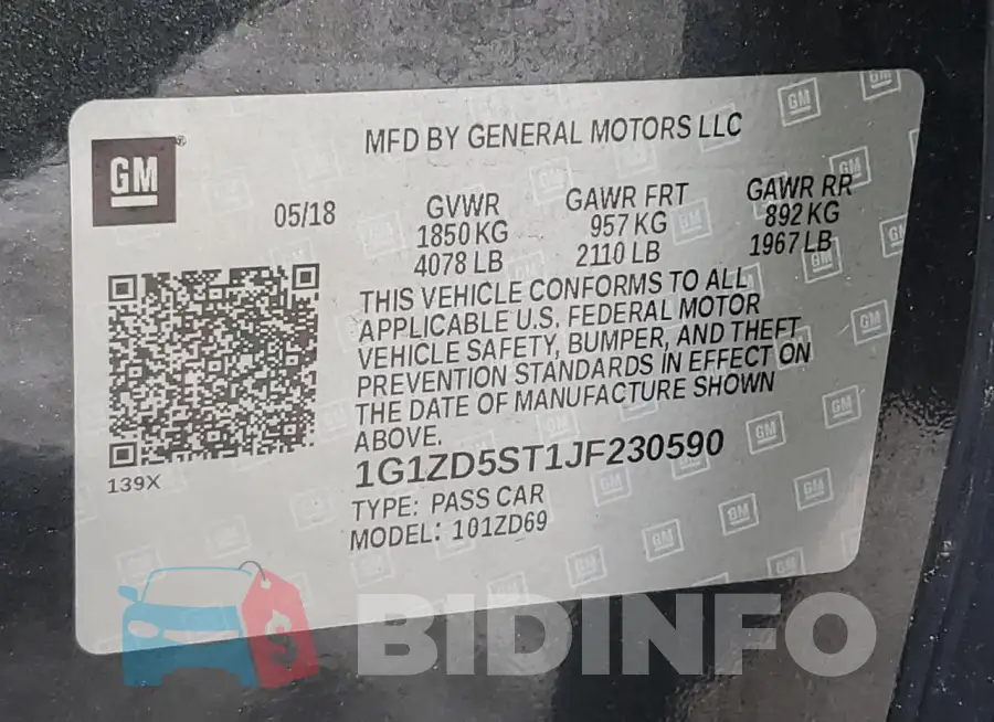 1G1ZD5ST1JF230590 Photo# 12