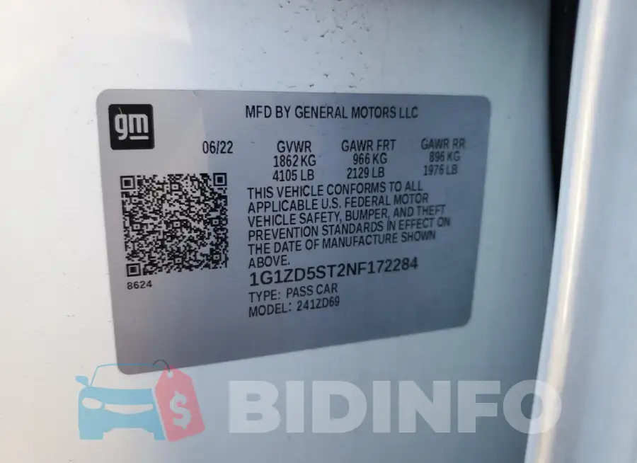 1G1ZD5ST2NF172284 Photo# 12