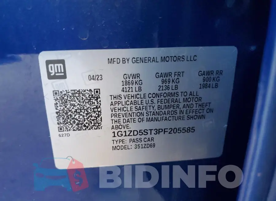 1G1ZD5ST3PF205585 Photo# 12