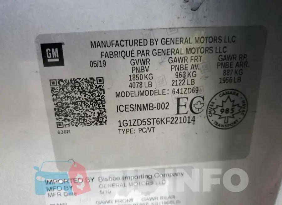 1G1ZD5ST6KF221014 Photo# 12