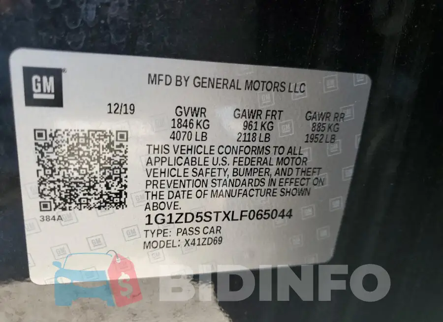 1G1ZD5STXLF065044 Photo# 12
