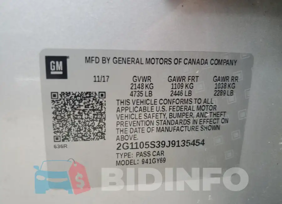 2G1105S39J9135454 Photo# 12