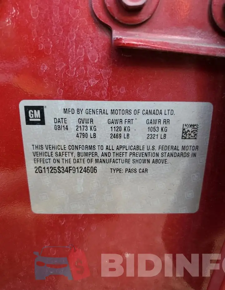 2G1125S34F9124606 Photo# 12