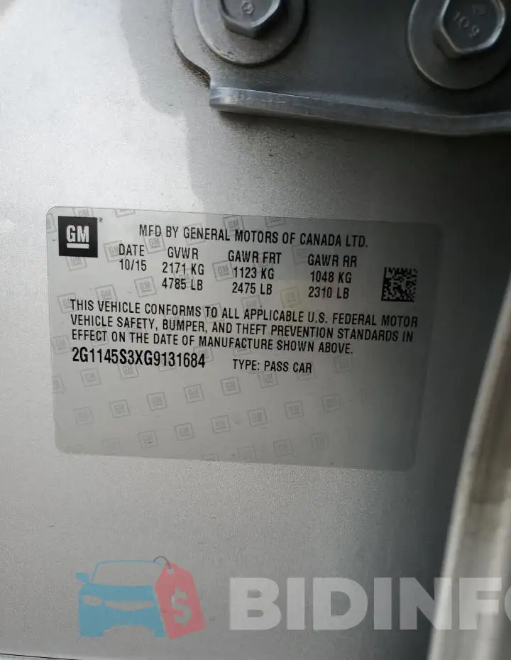 2G1145S3XG9131684 Photo# 12