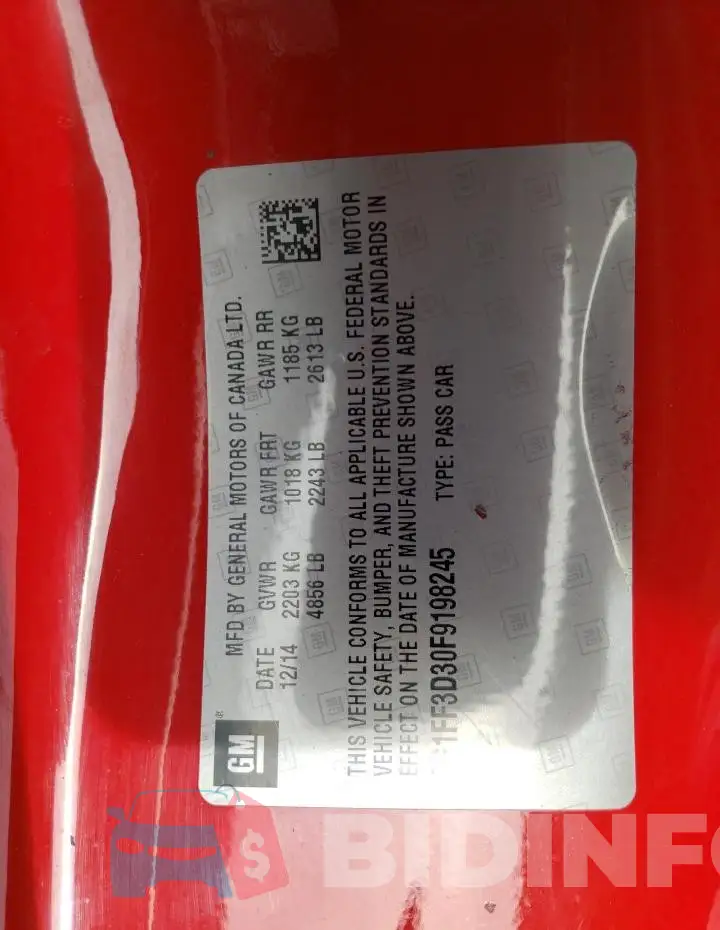 2G1FF3D30F9198245 Photo# 13