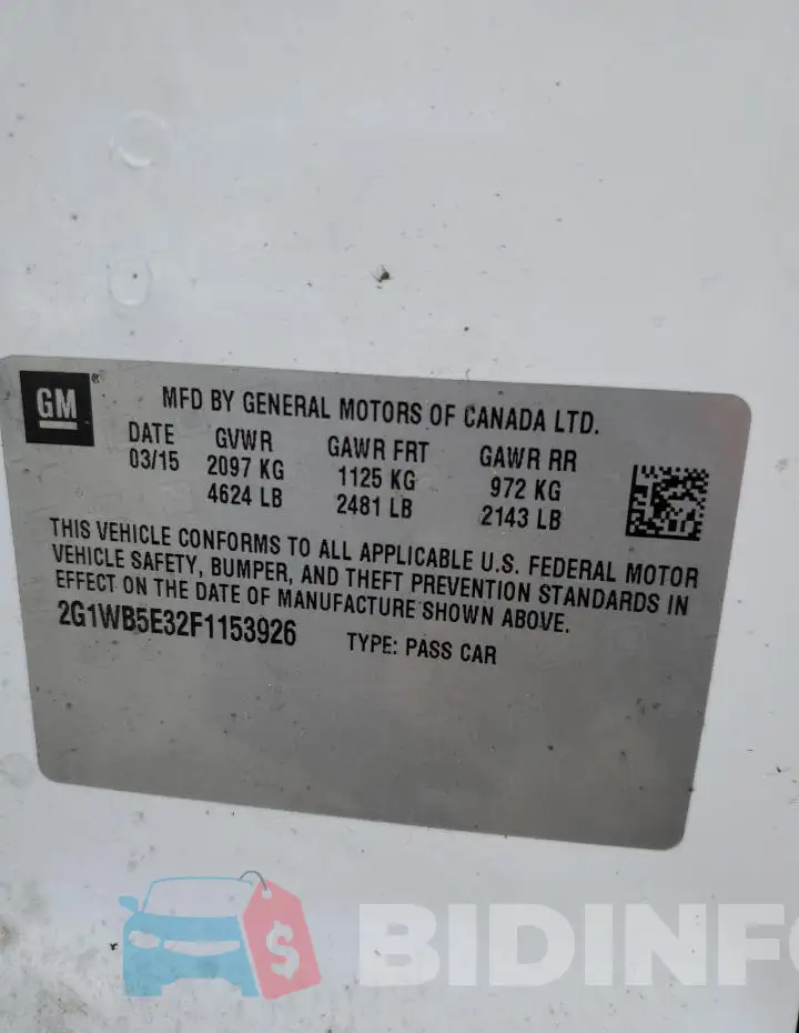 2G1WB5E32F1153926 Photo# 12
