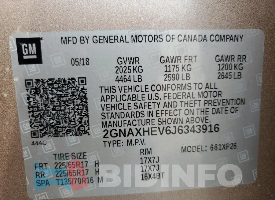 2GNAXHEV6J6343916 Photo# 12
