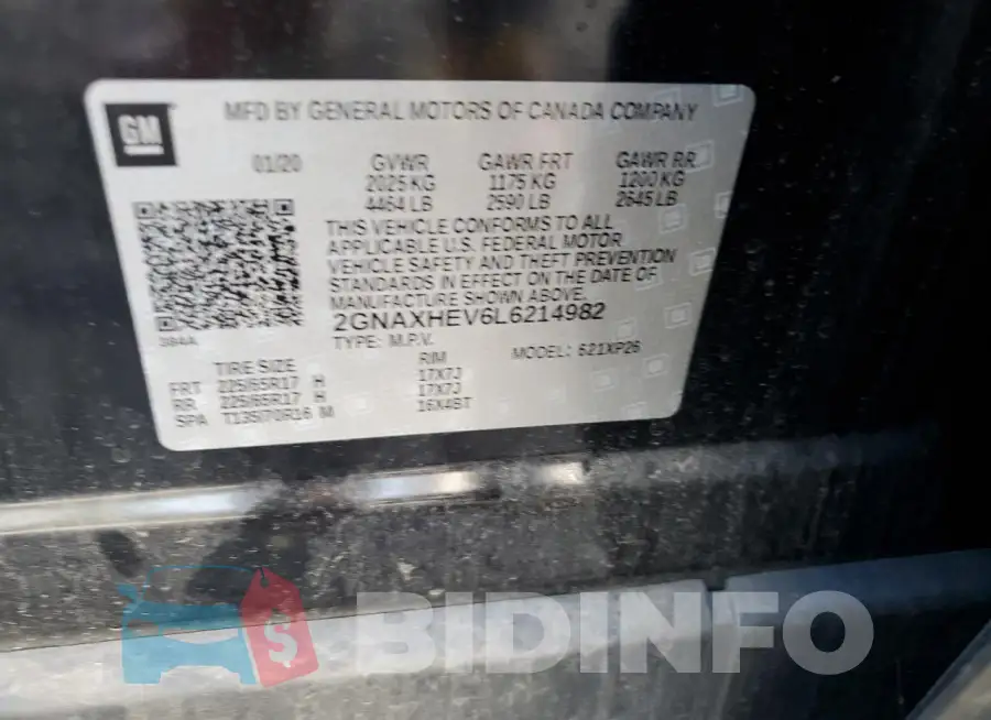 2GNAXHEV6L6214982 Photo# 12