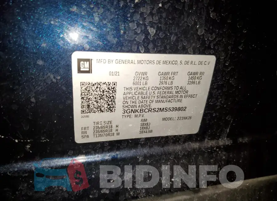 3GNKBCRS2MS539802 Photo# 13