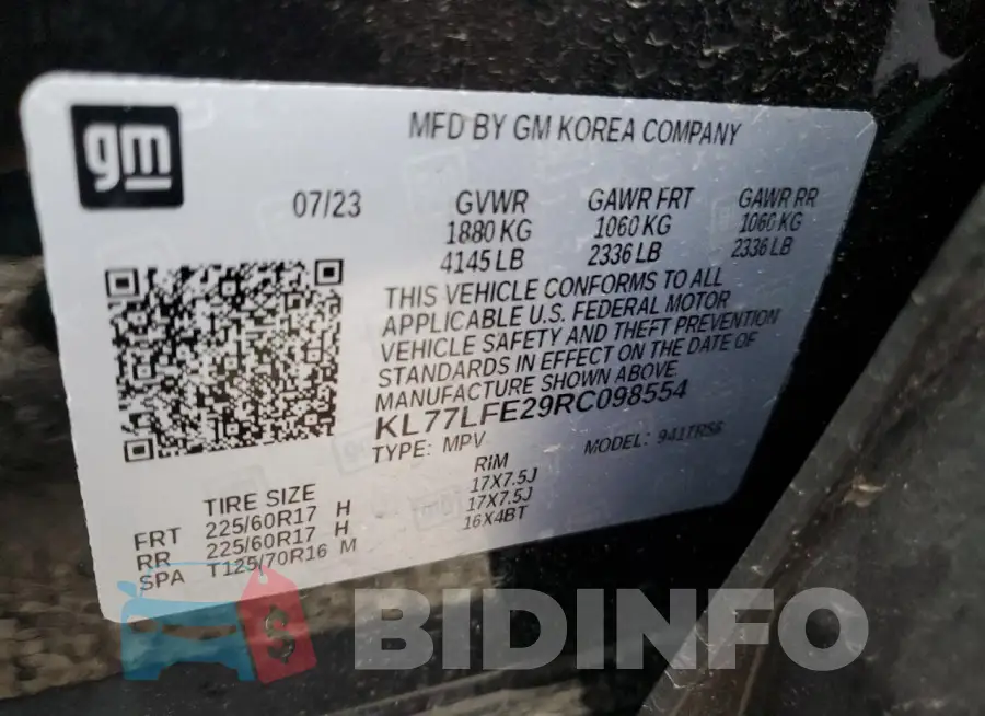 KL77LFE29RC098554 Photo# 13