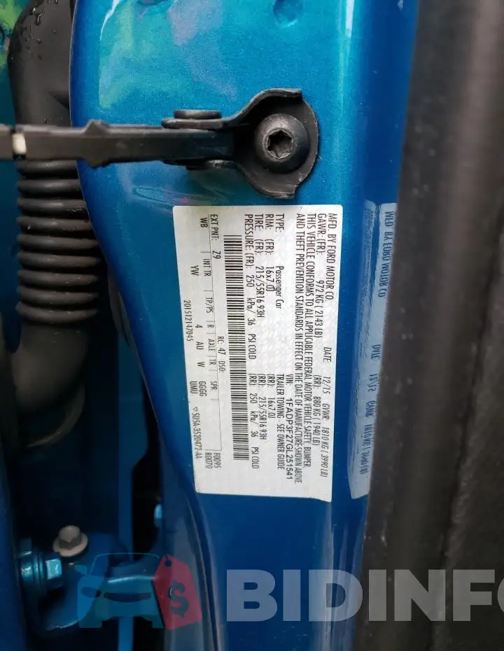 1FADP3F27GL251541 Photo# 13