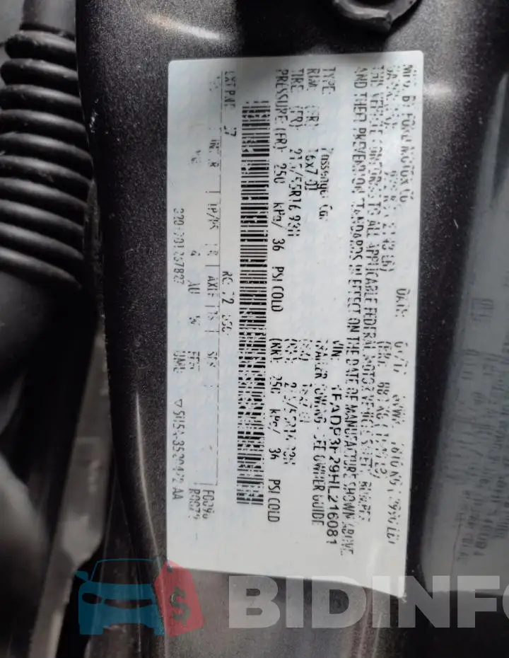 1FADP3F29HL216081 Photo# 12