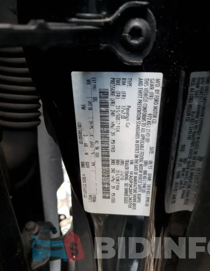 1FADP3K26FL363705 Photo# 12