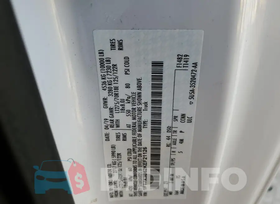 1FT7X3B62KEF21126 Photo# 12