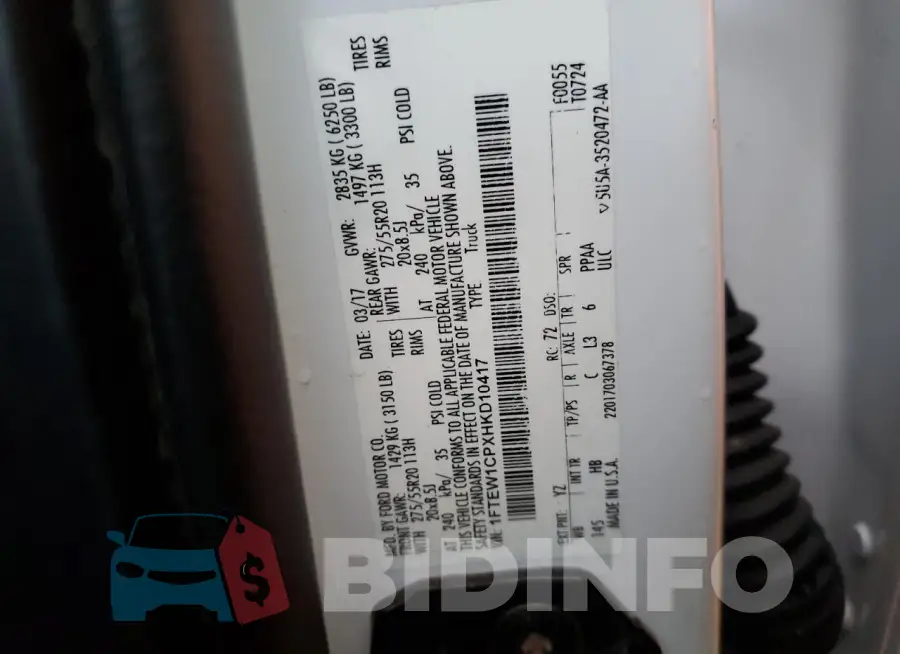 1FTEW1CPXHKD10417 Photo# 12