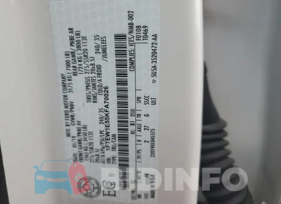 1FTEW1E55KFA70026 Photo# 12
