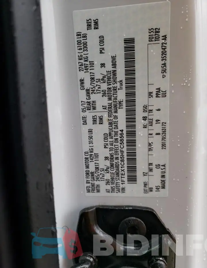 1FTEX1C85HFC58564 Photo# 13