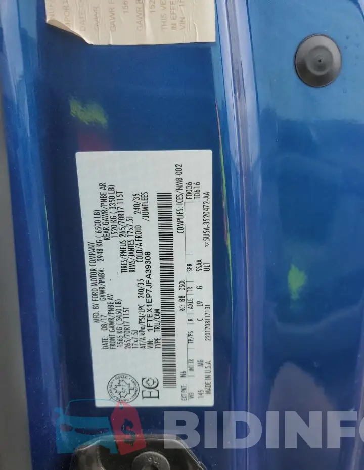 1FTEX1EP7JFA39308 Photo# 12