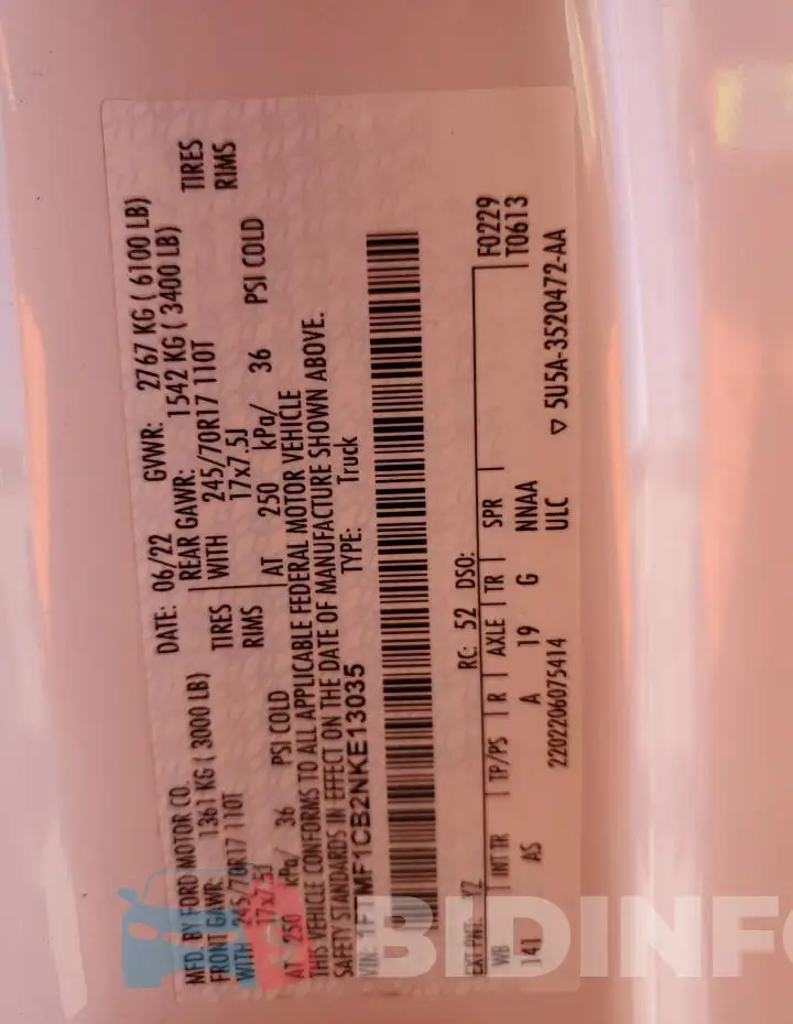 1FTMF1CB2NKE13035 Photo# 12